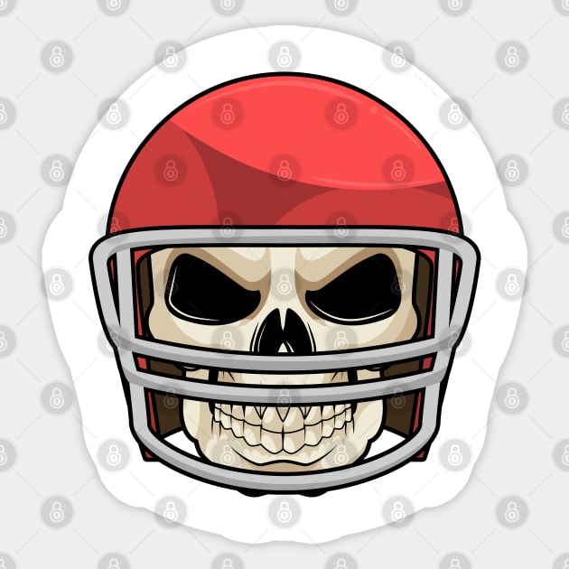 Skull Football Helmet Sticker by Markus Schnabel